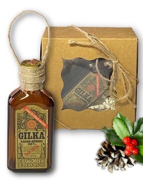 Gilka Kaiser-Kümmel Herbal Liqueur Artisan Vintage Glass Bottle Ornament